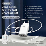 REMAX QC+PD FAST CHARGER+DATA CABLE 3.0 18W RP U37