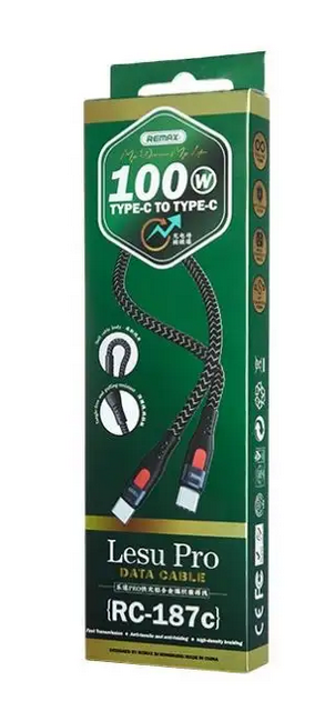 Remax Lesu Pro Data Cable Type-C to Type-C 100W RC-187C