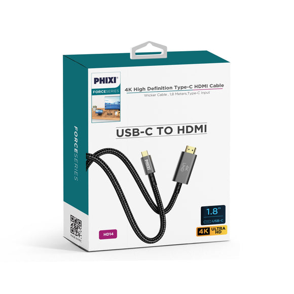 PHIXI USB-C TO HDMI CABLE 4K 1.8M