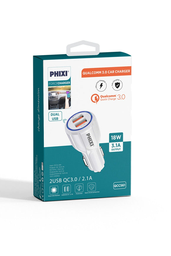 PHIXI QUALCOMM 3.0 CAR CHARGER 18W